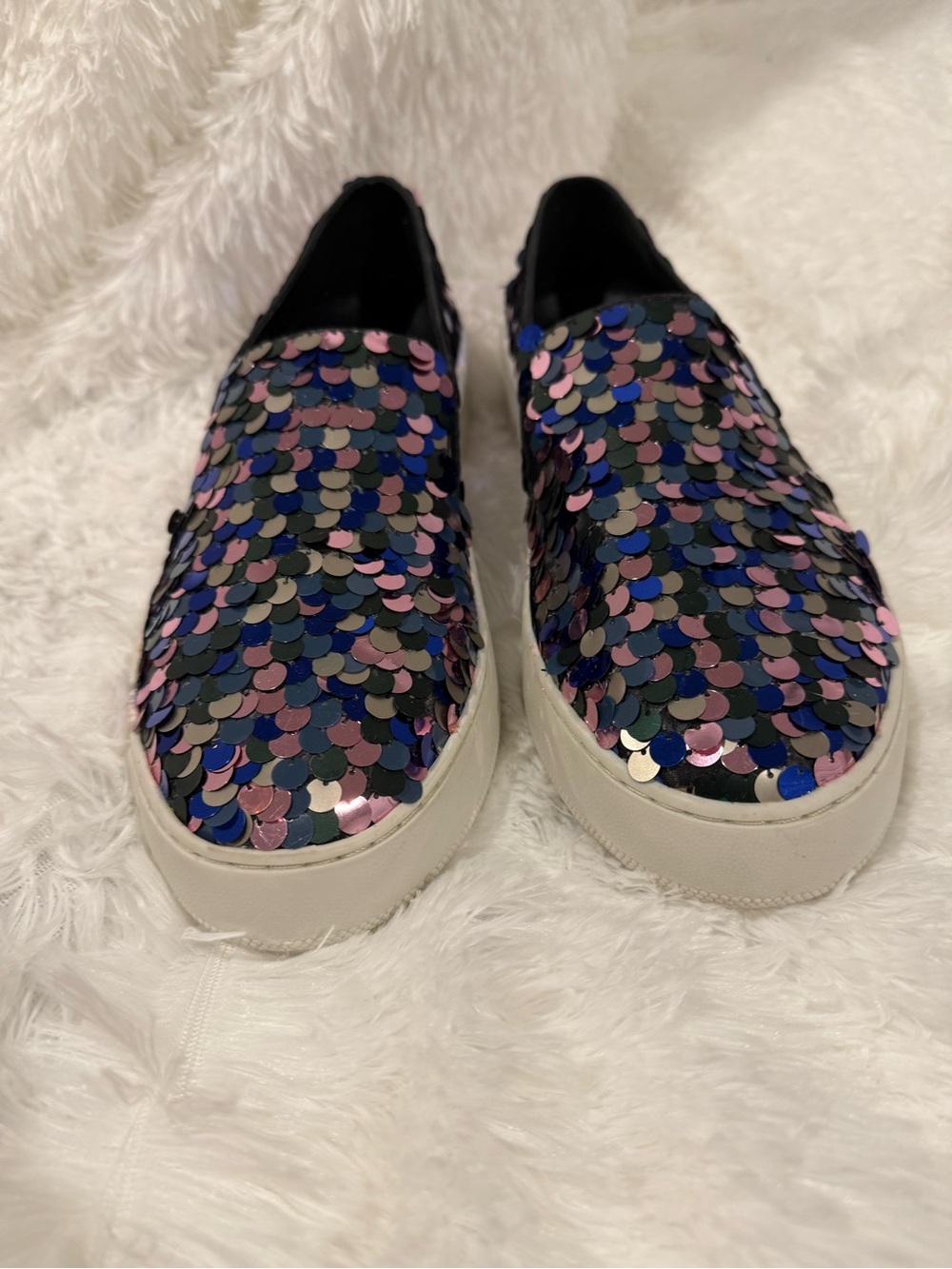 Free People Sequin Slip-On Sneakers - Multicolor
